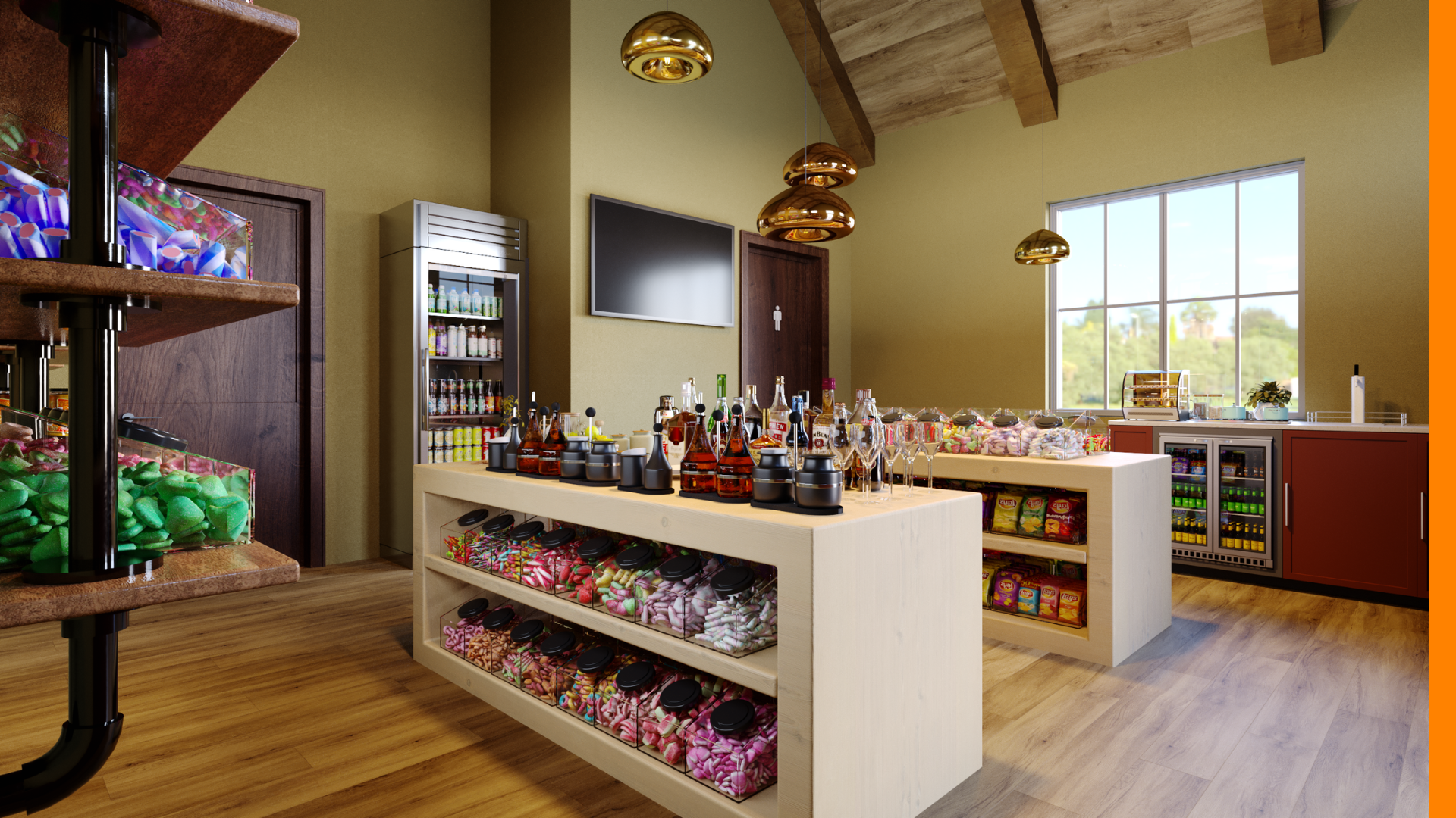 Inside the Comfort Stations