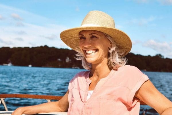 Woman on a boat
